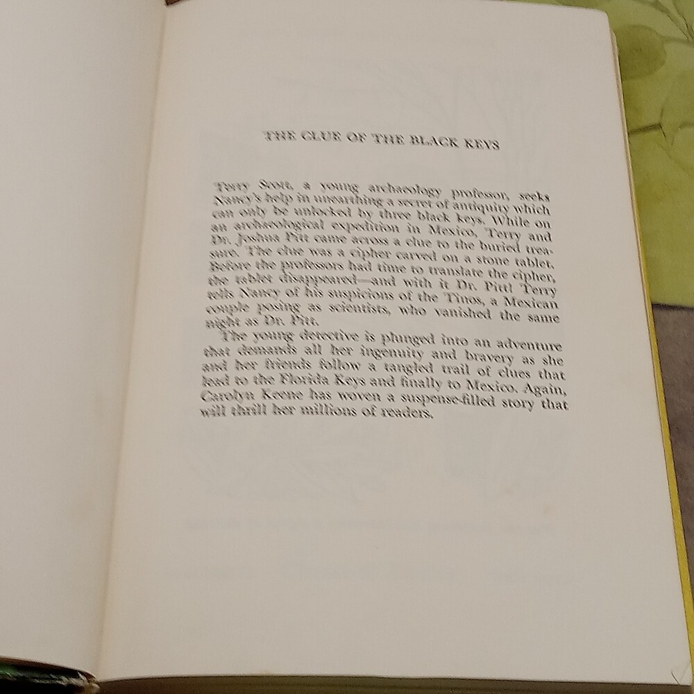 NANCY DREW Yellow Book #28 The Clue Of The Black Keys LIBRARY Rough Condition - Picture 10 of 15